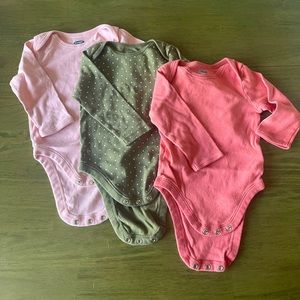 (3) long sleeve onesies